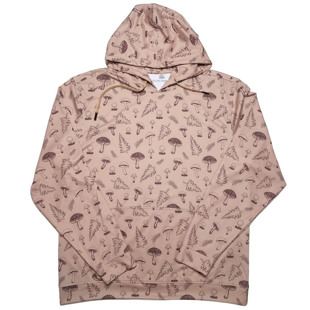 SWING JUICE Golf Performance Hoodie Mushrooms Cypress Brown Beige XXL 2XL